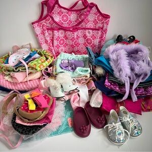 Huge lot doll clothes & accessories (for 14”, 18” & baby dolls)